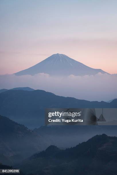 mt. fuji from shizuoka - tokai region stock-fotos und bilder