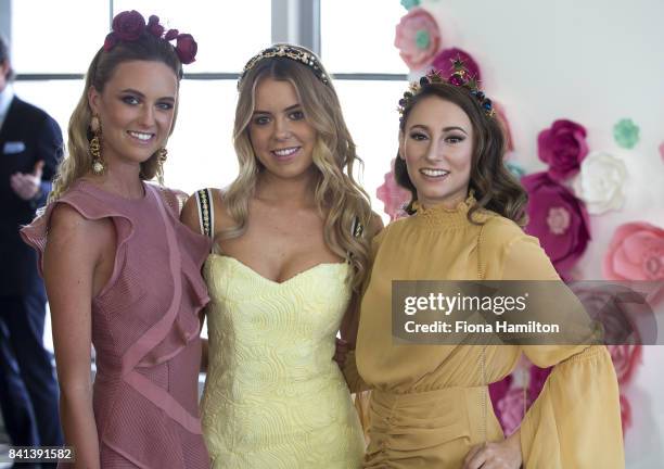 Ruby and Lucy Brownless and Katelyn Mallyon at Greenfields on September 01, 2017 in Albert Park, Australia.