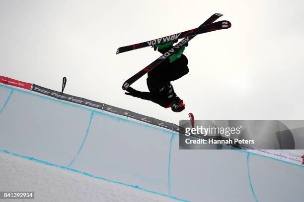 Pavel Chupa of Russia competes during the Winter Games NZ FIS Men's Freestyle Skiing World Cup Halfpipe Finals at Cardrona Alpine Resort on September...