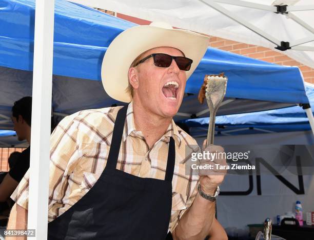 Actor Jake Busey participates in the 23rd Annual Police and Firefighter Appreciation Day at LAPD Hollywood Division on August 31, 2017 in Hollywood,...