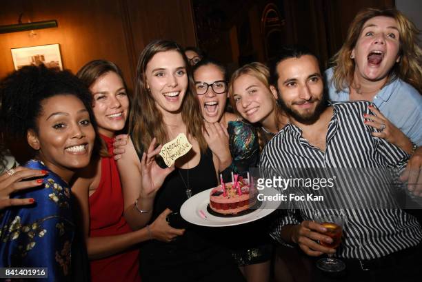 Hejer Anane, Morgane Polanski, Marie, DJ Astrid, Amelie Seigner and guests attend The 'Garden Party So British' at Jardin L' Experience on August 31,...