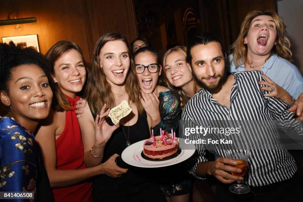 Hejer Anane, Morgane Polanski, Marie, DJ Astrid, Amelie Seigner and guests attend the 'Garden Party So British' at Jardin L' Experience on August 31,...