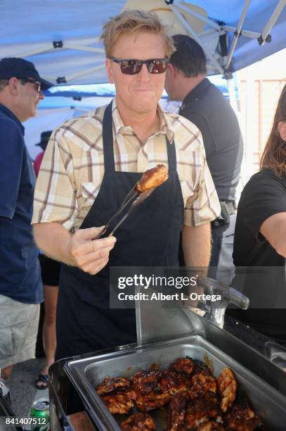 Actor Jake Busey participates in the 23rd Annual Police And Firefighter Appreciation Day held at LAPD Hollywood Division on August 31, 2017 in...