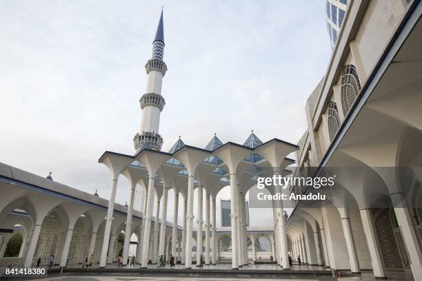 Malaysians arrive at Sultan Salahuddin Abdul Aziz Mosque at the outskirts of Kuala Lumpur for the Eid Al Adha prayer in Kuala Lumpur, Malaysia on...