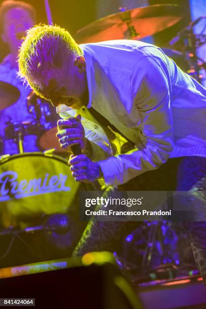 Frank Carter of Frank Carter & The Rattlesnakes performs on stage during the Home Festival on August 31, 2017 in Treviso, Italy.