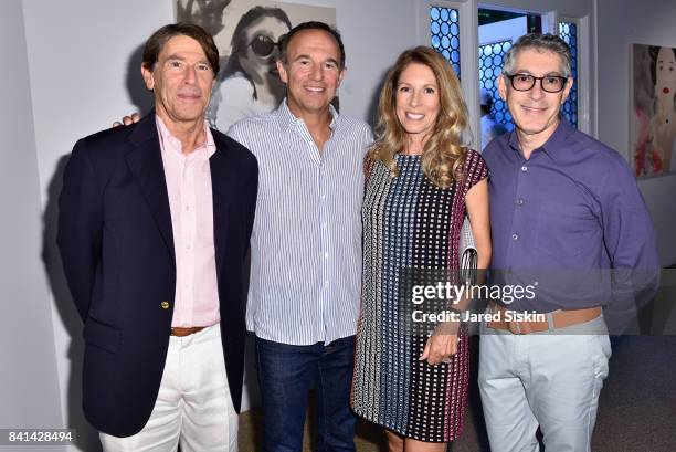 Paul Travis, Ken Bernstein, Janet Bernstein and Mark Fichandler attend the Annual SummerFest Culinary Arts Festival Honoring Simone Levinson with the...