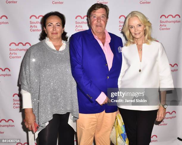 Anke Beck-Friedrich, Franz Burda and Bettina Burda attend the Annual SummerFest Culinary Arts Festival Honoring Simone Levinson with the Champion of...