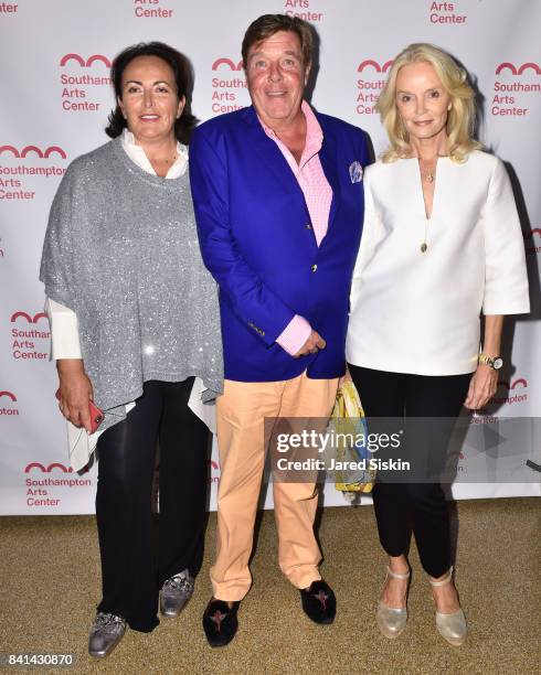 Anke Beck-Friedrich, Franz Burda and Bettina Burda attend the Annual SummerFest Culinary Arts Festival Honoring Simone Levinson with the Champion of...