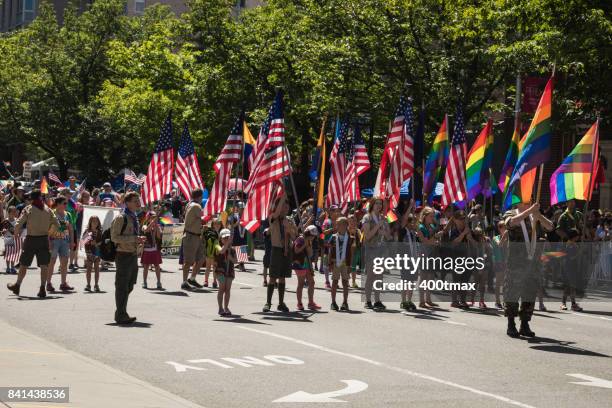scouts pride - girl scouts of america imagens e fotografias de stock