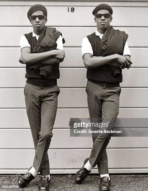 Rude boys Chuka and Dubem, the Islington twins in London, 1981.