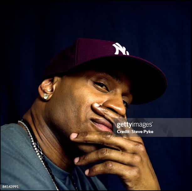 Rapper and actor LL Cool J poses at a portrait session in New York City for Vibe Magazine.