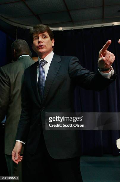 Illinois Governor Rod Blagojevich tells reporters not to prejudge following a press conference where he introduced former Illinois Attorney General...
