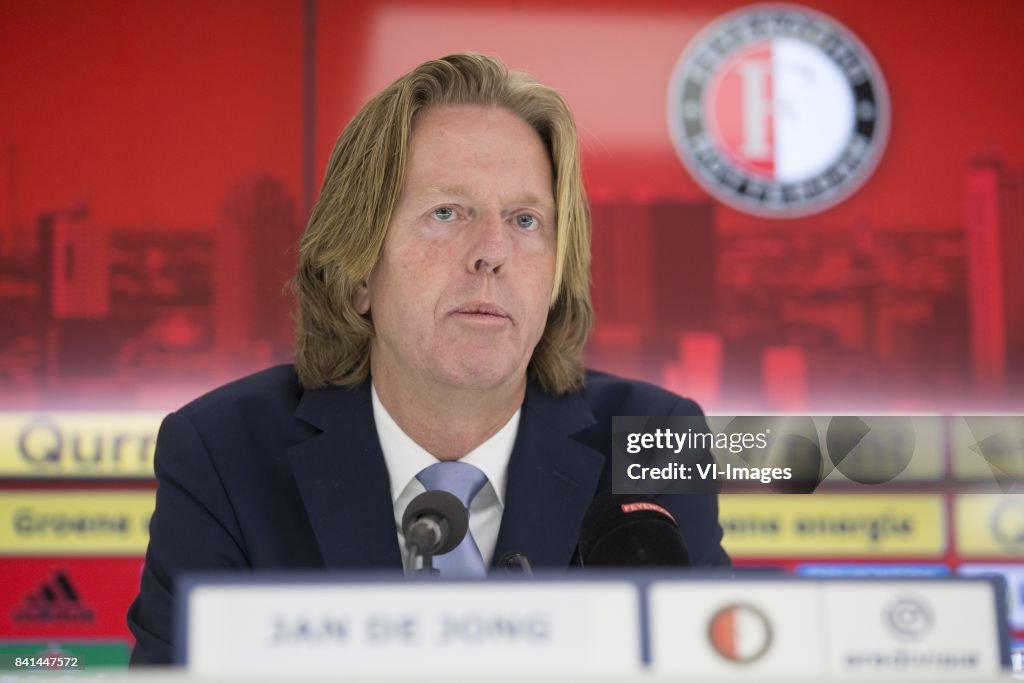Tom Bode director Jan de Jong of Feyenoord during the press presentation of ...
