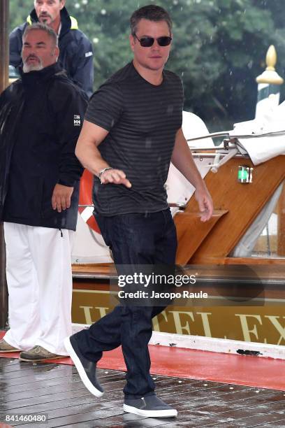 Matt Damon is seen during the 74. Venice Film Festival on September 1, 2017 in Venice, Italy.