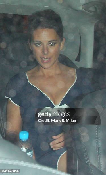 Belinda Stewart-Wilson arrives at the after party for 'The Inbetweeners' film premiere at Aqua Restaurant in London.