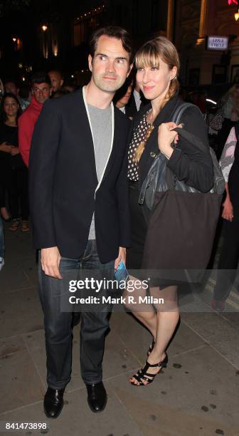 Jimmy Carr arrives at the after party for 'The Inbetweeners' film premiere at Aqua Restaurant in London.