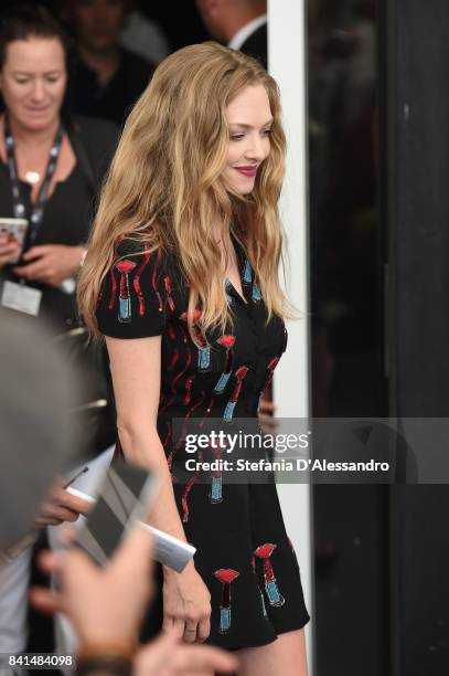 Amanda Seyfried attends the 'First Reformed' photocall during the 74th Venice Film Festival on August 31, 2017 in Venice, Italy.