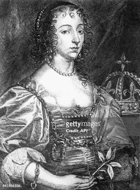 Portrait d'Henriette Marie de France, fille d'Henri IV et épouse de Charles Ier d'Angleterre.