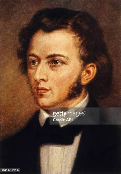 Peinture représentant le compositeur et pianiste Frédéric Chopin.