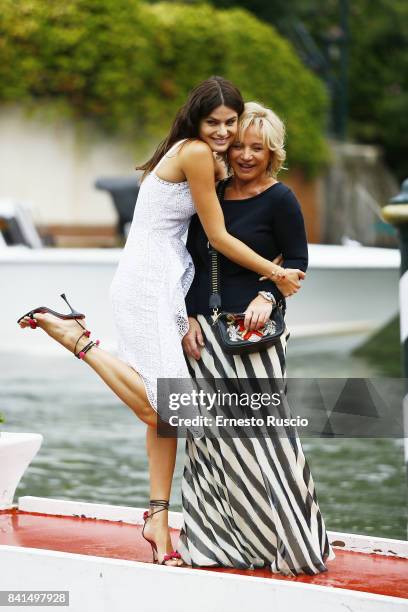 Isabeli Fontana and Alberta Ferretti are seen during the 74th Venice Film Festival on September 1, 2017 in Venice, Italy.