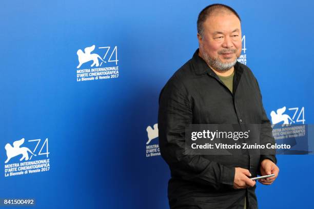 Ai Weiwei attends the 'Human Flow' photocall during the 74th Venice Film Festival on September 1, 2017 in Venice, Italy.