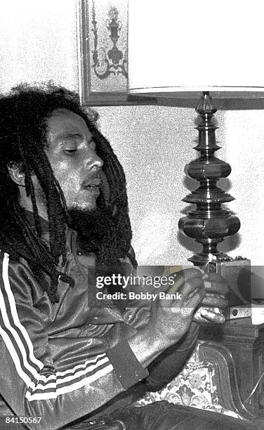 Bob Marley in hotel suite March 16 1978