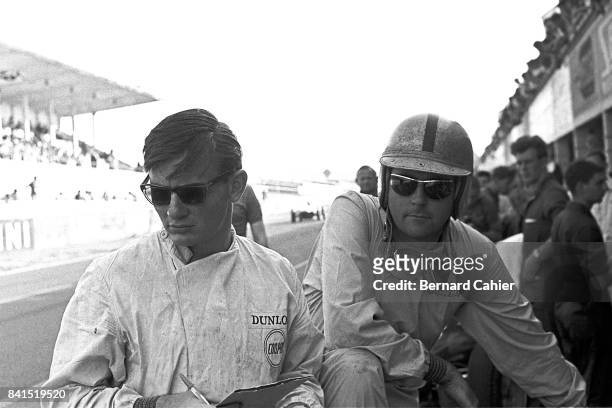 Bruce McLaren, Jack Brabham, Grand Prix of France, Reims, 02 July 1961.