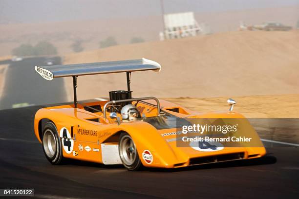 Bruce McLaren, McLaren-Chevrolet M8B, Los Angeles Times Grand Prix- Can-Am, Riverside, 26 October 1969.