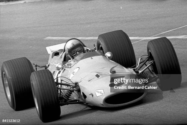 Bruce McLaren, McLaren-Ford M7A, Grand Prix of Belgium, Spa Francorchamps, 09 June 1968.