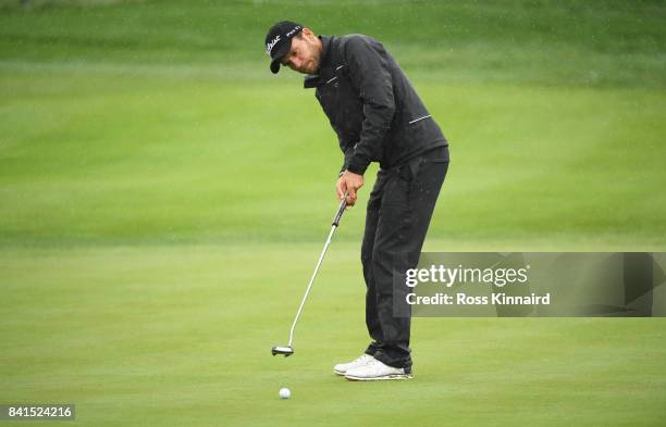 Jan Cafourek of the Czech Republic putts on the 5th green during day two of the D+D REAL Czech Masters at Albatross Golf Resort on September 1, 2017...