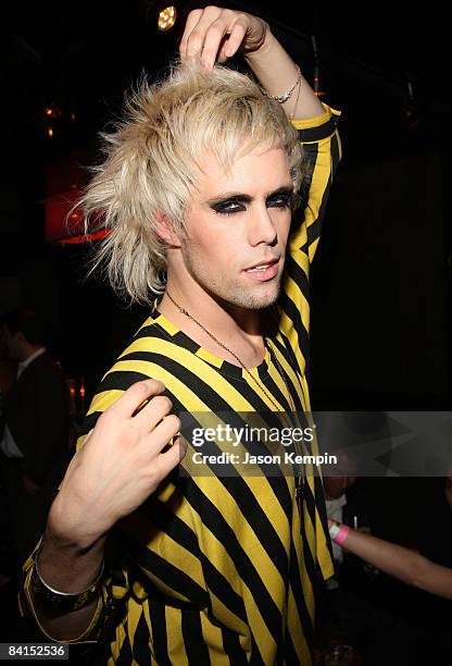 Justin Tranter of Semi Precious Weapons attends the New Year's Eve party sponsored by Inocente Tequila and hosted by Emmanuelle Chriqui and Perez...