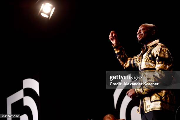 Wyclef Jean attends the 'The Fall and Rise of a Refugee' panel talk during the Bread & Butter by Zalando at Festsaal Kreuzberg on September 1, 2017...