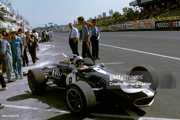 Bruce McLaren, Eagle-Weslake T1G, Grand Prix of France, Le Mans Bugatti, 02 July 1967.