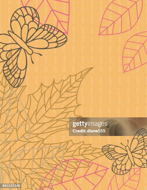 fall leaves background border - fall leaves border stock illustrations