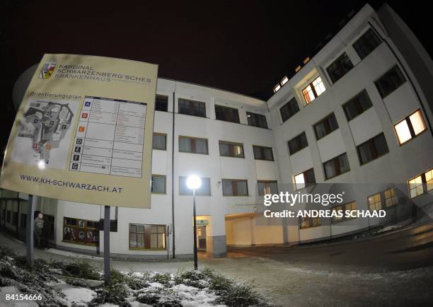 This picture shows a view of the hospital of Schwarzach on January 1, 2009 where the Premier of the central German region of Thuringia Dieter Althaus...