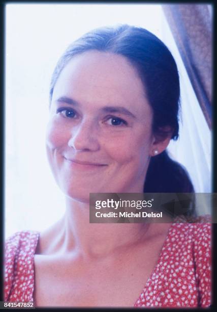 Portrait of Swedish actress and film & television director Pernilla August, New York, New York, July 10, 1992. This photo was taken as part of a...