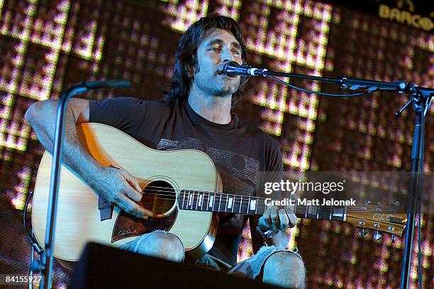 Pete Murray performs on stage during day one of the Southbound Music Festival at Sir Stewart Bovell Park on January 2, 2009 in Busselton, Australia.