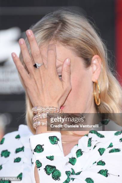 Chloe Sevigny, detail, walks the red carpet ahead of the 'Lean On Pete' screening during the 74th Venice Film Festival at Sala Grande on September 1,...