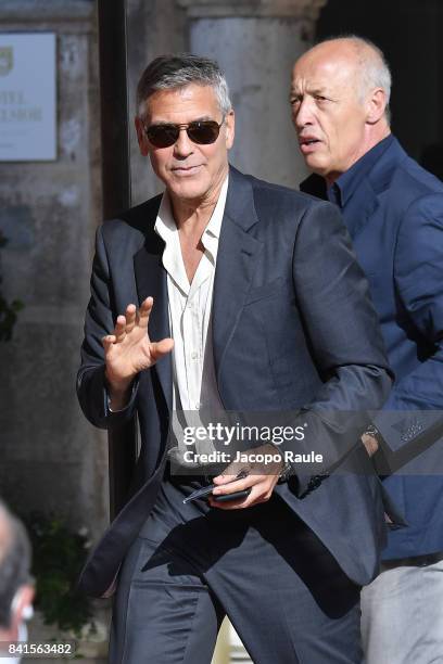 George Clooney is seen during the 74. Venice Film Festival on September 1, 2017 in Venice, Italy.