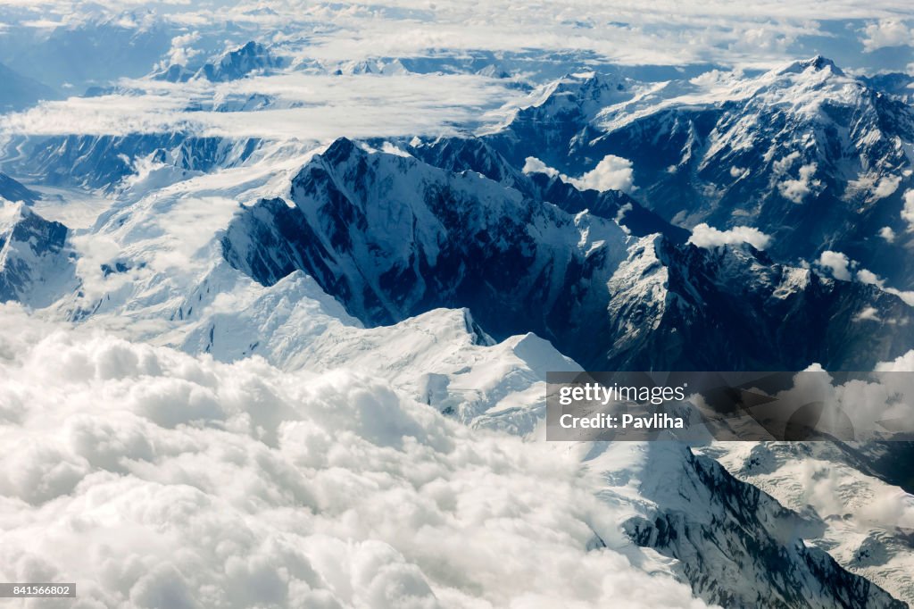 Aerial View of the Pakistani Karakorum Mountains, Asia