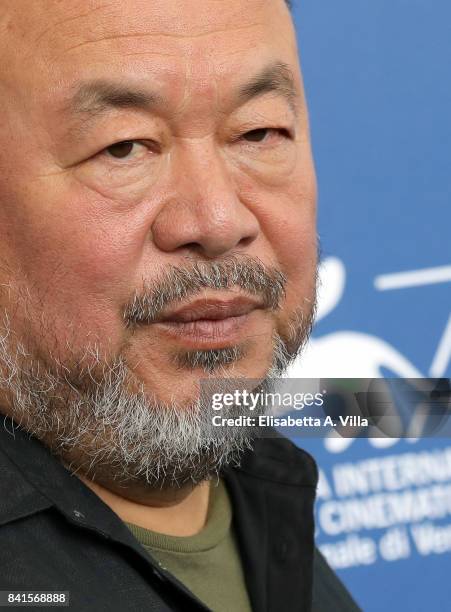 Ai Weiwei attends the 'Human Flow' photocall during the 74th Venice Film Festival on September 1, 2017 in Venice, Italy.