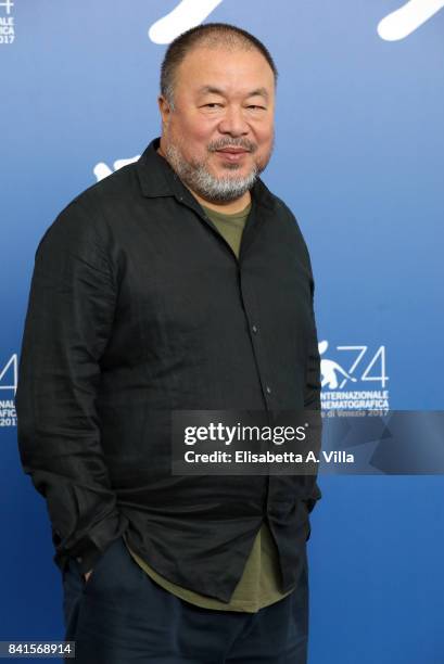 Ai Weiwei attends the 'Human Flow' photocall during the 74th Venice Film Festival on September 1, 2017 in Venice, Italy.