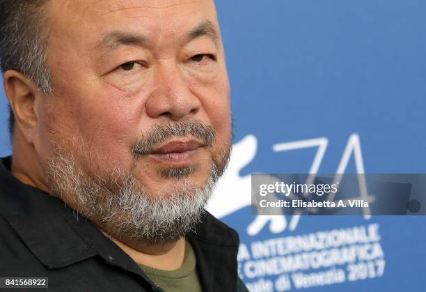 Ai Weiwei attends the 'Human Flow' photocall during the 74th Venice Film Festival on September 1, 2017 in Venice, Italy.