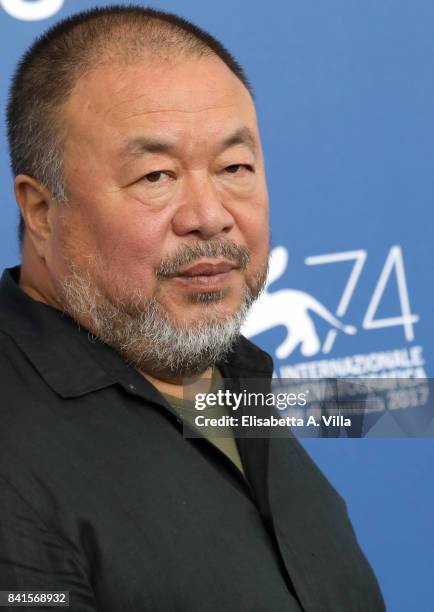 Ai Weiwei attends the 'Human Flow' photocall during the 74th Venice Film Festival on September 1, 2017 in Venice, Italy.