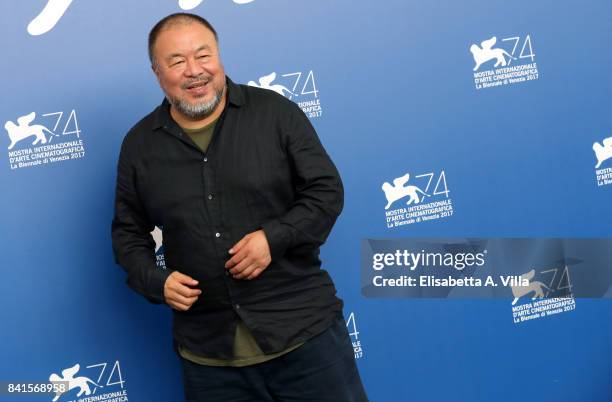 Ai Weiwei attends the 'Human Flow' photocall during the 74th Venice Film Festival on September 1, 2017 in Venice, Italy.