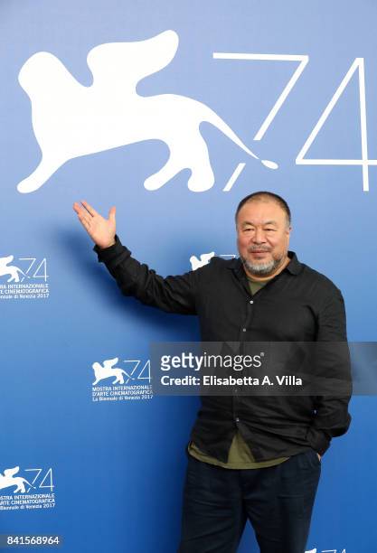 Ai Weiwei attends the 'Human Flow' photocall during the 74th Venice Film Festival on September 1, 2017 in Venice, Italy.