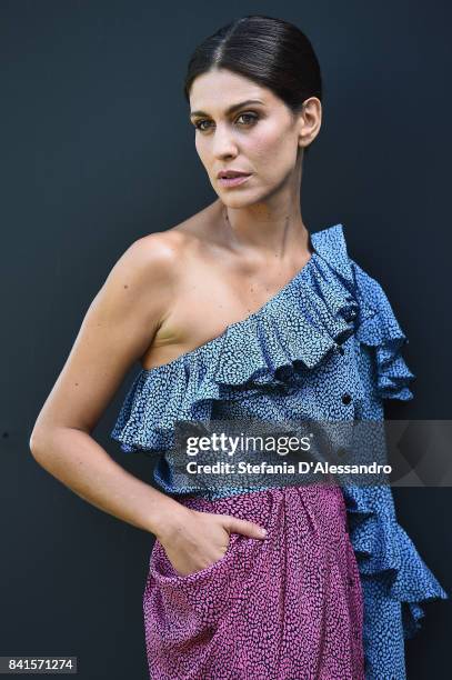 Giulia Bevilacqua attends 'Il Contagio' photocall during the 74th Venice Film Festival at Villa degli Autori on September 1, 2017 in Venice, Italy.