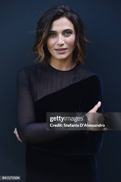 Anna Foglietta attends 'Il Contagio' photocall during the 74th Venice Film Festival at Villa degli Autori on September 1, 2017 in Venice, Italy.