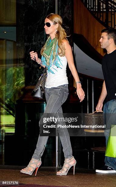 Socialites Paris Hilton and her sister Nicky Hiton are seen leaving the Sheraton on the Park Hotel on January 2, 2009 in Sydney, Australia. Ms Hilton...