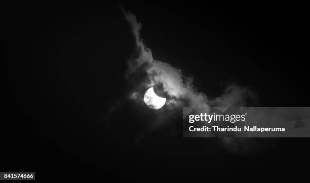 partial solar eclipse 2017 - annular eclipse stock pictures, royalty-free photos & images